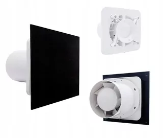 Ventika KLIQ100BASEWC + KLIQFP180BLACK kúpeľňový ventilátor 100 mm